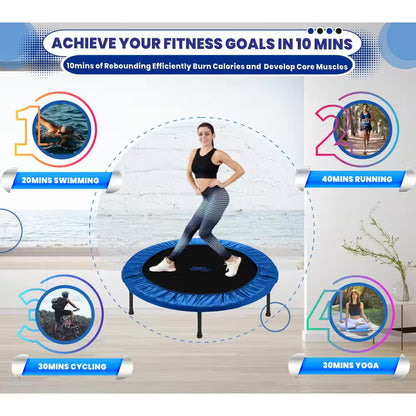 44 In. Rebounder Exercise Fitness Workout Trampoline That Is Portable and Foldable